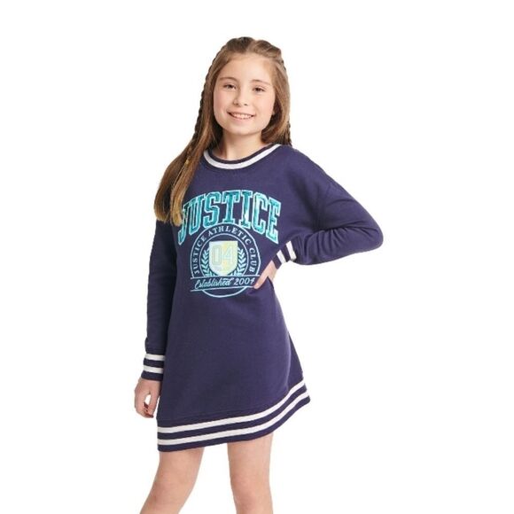 Justice Girls Rib Cuff Sweatshirt Dresses 2-Pack Size L (12/14) - Picture 3 of 10